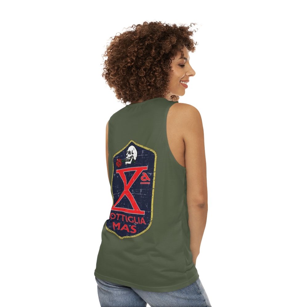 Unisex Italian Military Decima Flottiglia Mas Grunge Tank Top - women back