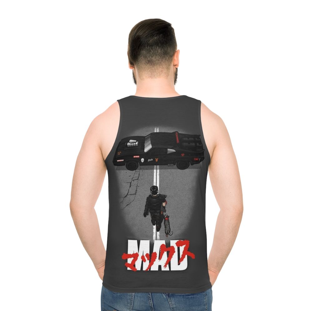 Mad Warrior Unisex Tank Top - Apocalyptic 80s Movie Clothing - men back