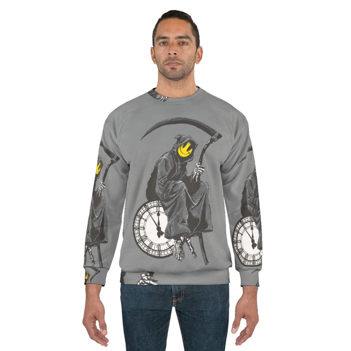 Banksy Grim Reaper Clock Sweatshirt - men