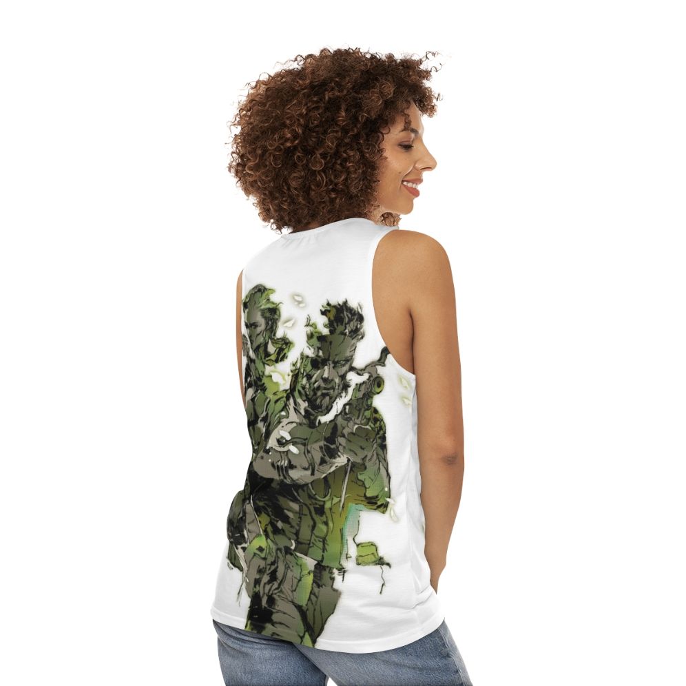 Metal Gear Solid 3 Snake and The Boss Unisex Tank Top - women back