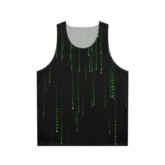 Matrix Inspired Unisex Green Tank Top