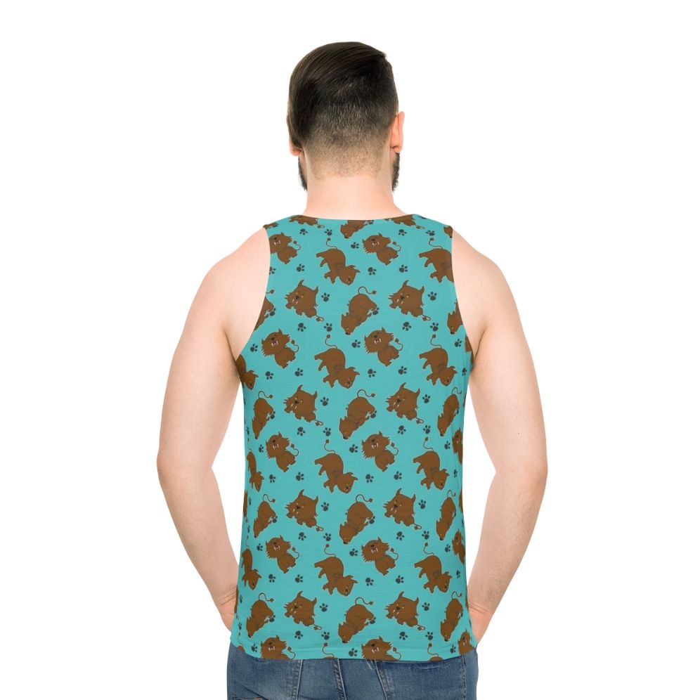 Sehlat pattern unisex Star Trek inspired tank top - men back