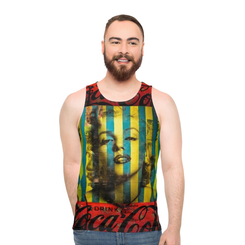 Striped Marilyn Monroe Unisex Tank Top - men