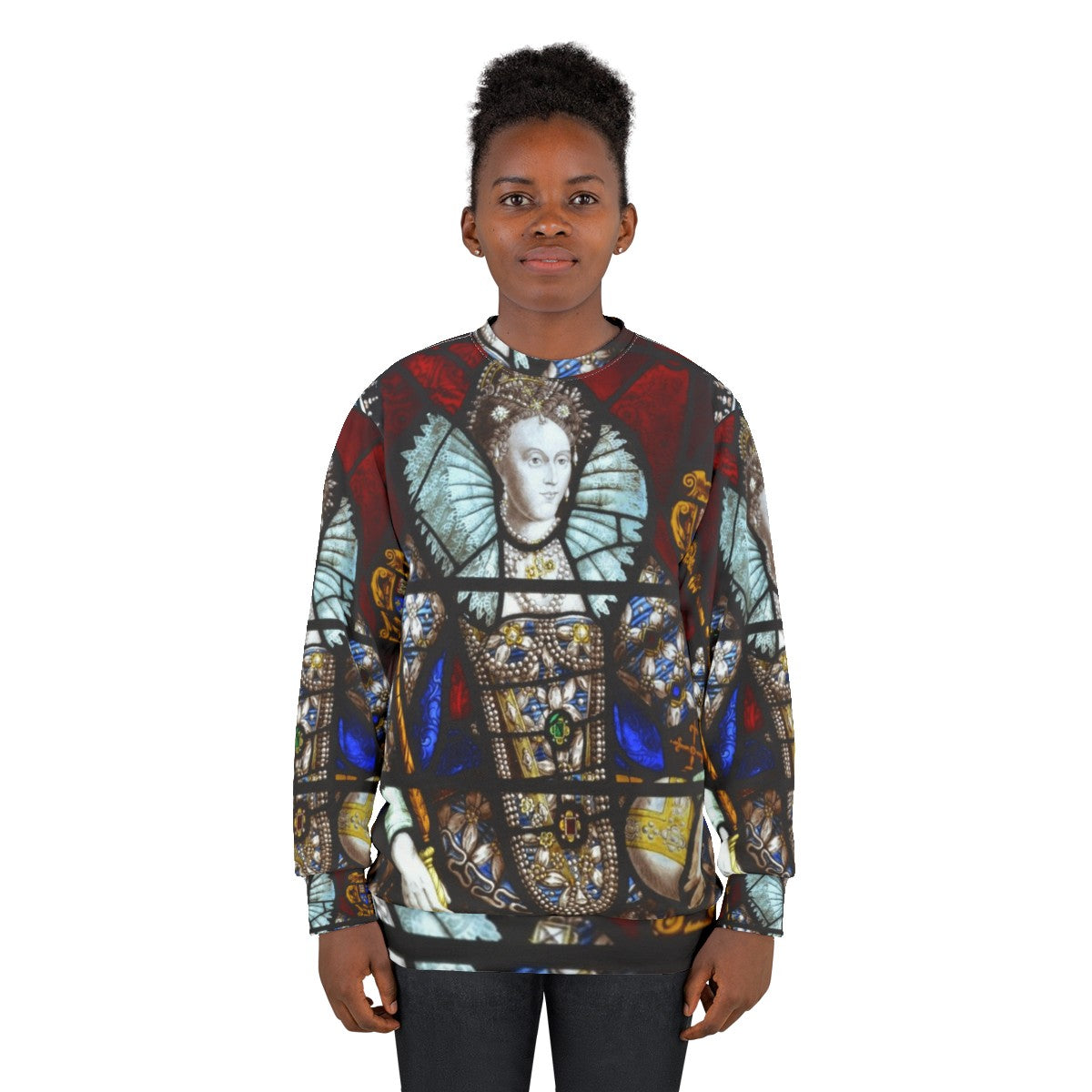 Queen Elizabeth I Stained Glass Sweatshirt - women