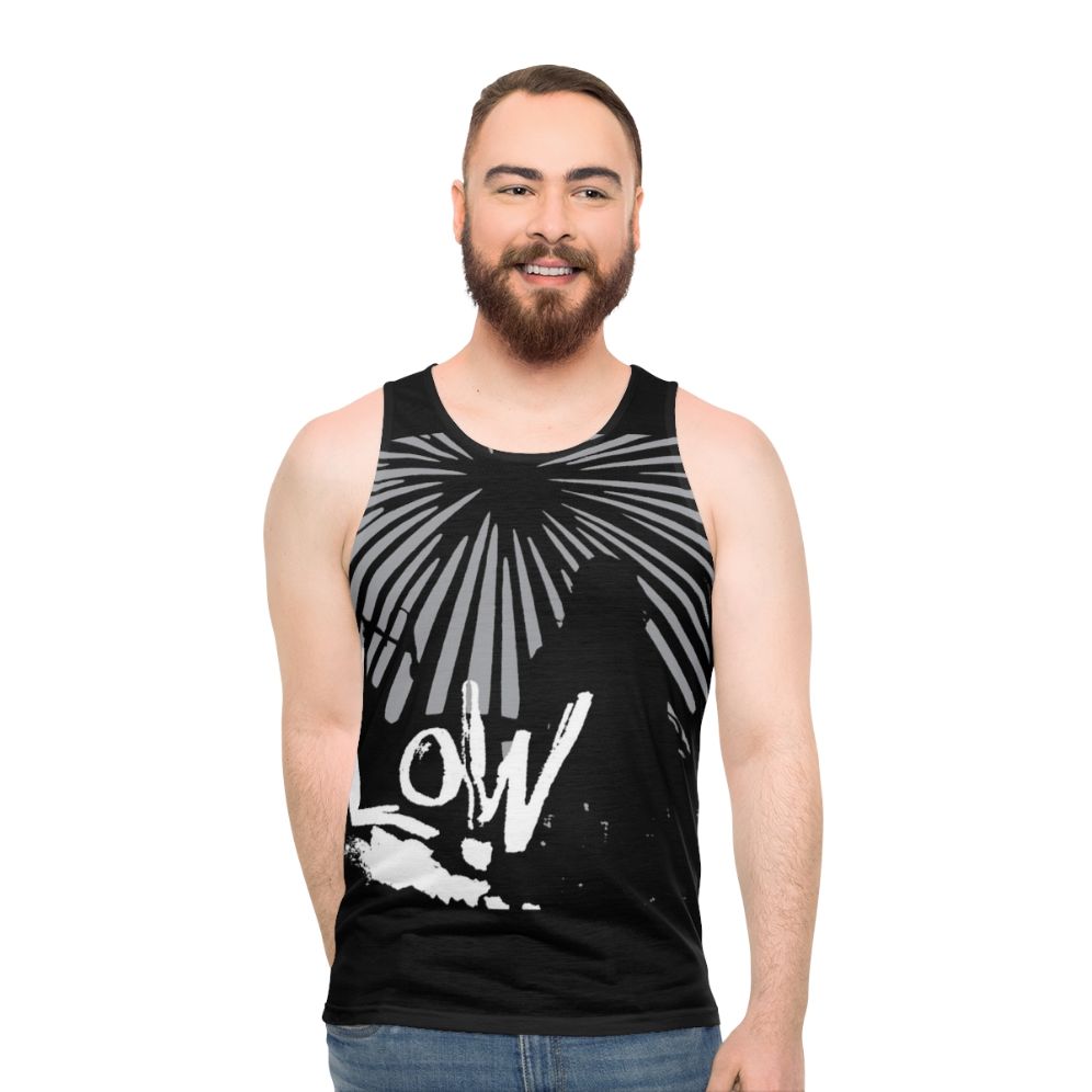 Acoustic sound wave design tank top - men