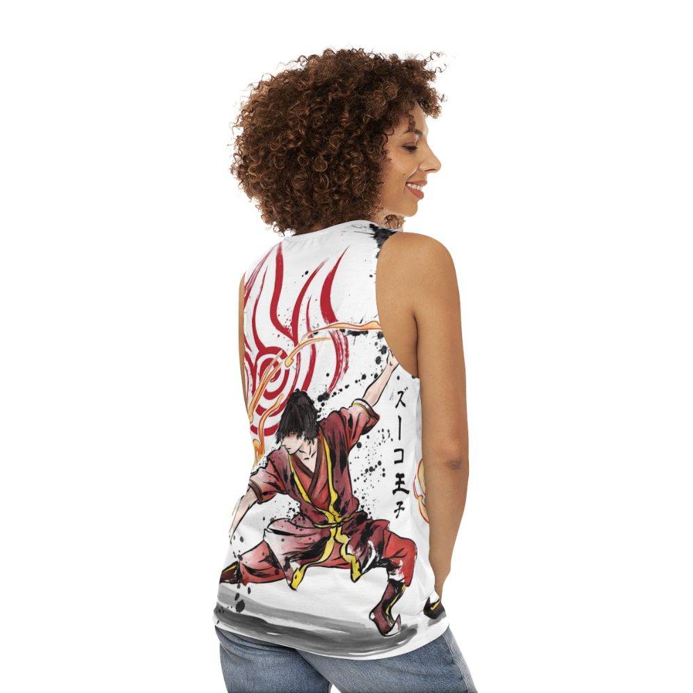 Fire Nation Unisex Avatar Tank Top - women back