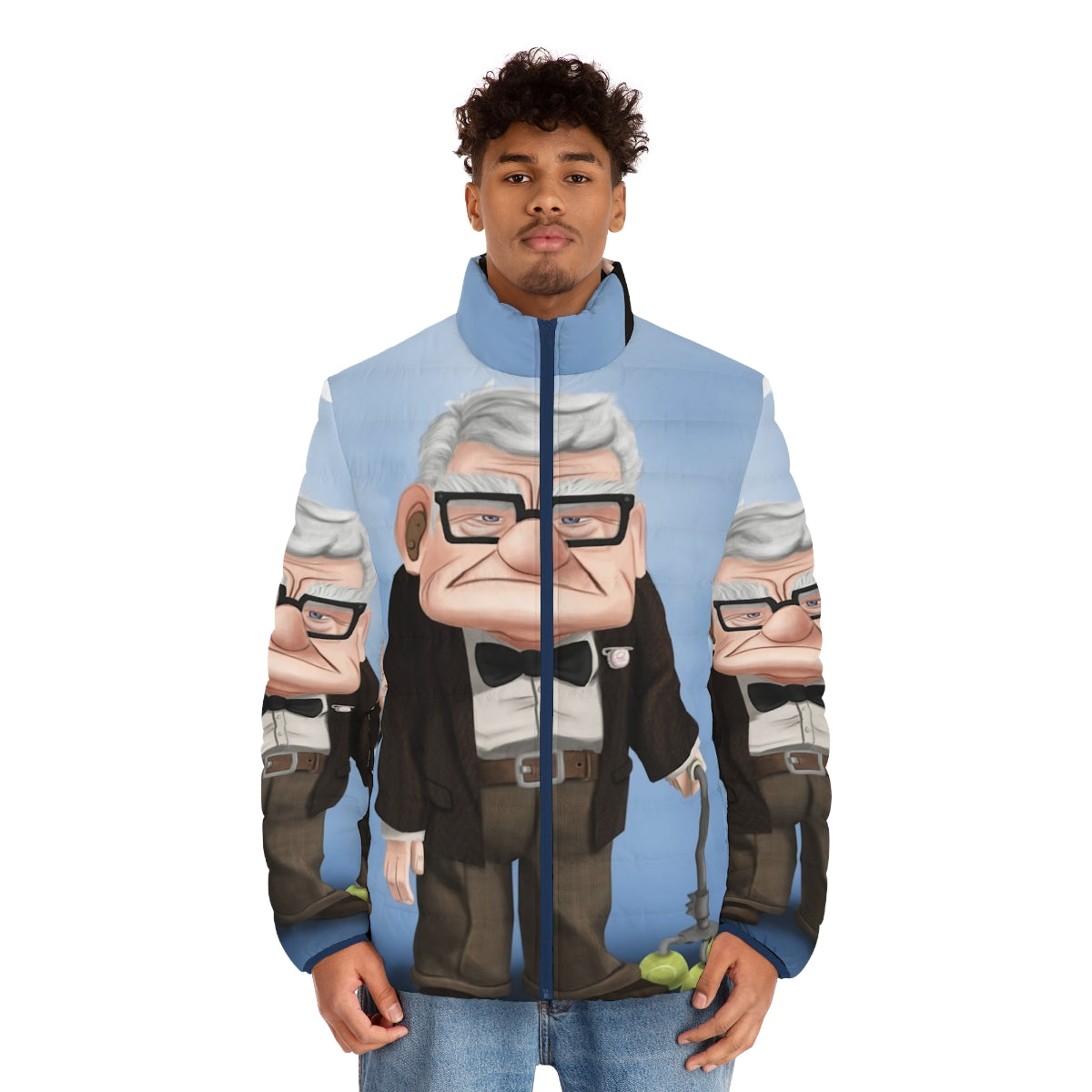 Carl Fredricksen's Iconic Puffer Jacket from the Beloved Pixar Film "Up" - men front