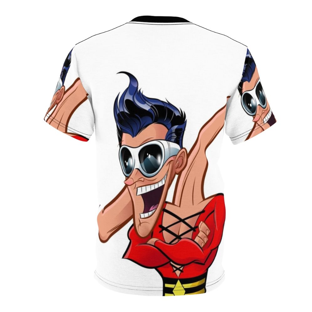 Plastic Man inspired t-shirt with superhero graphic design - Back