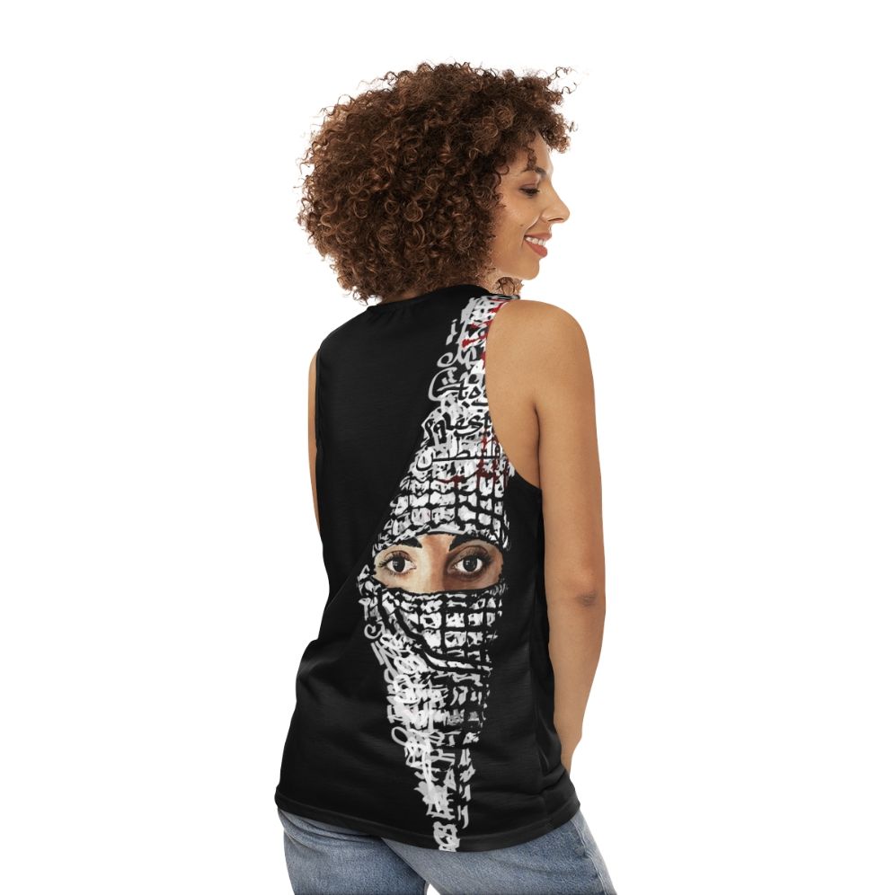 Unisex Palestine Resistance Tank Top - women back