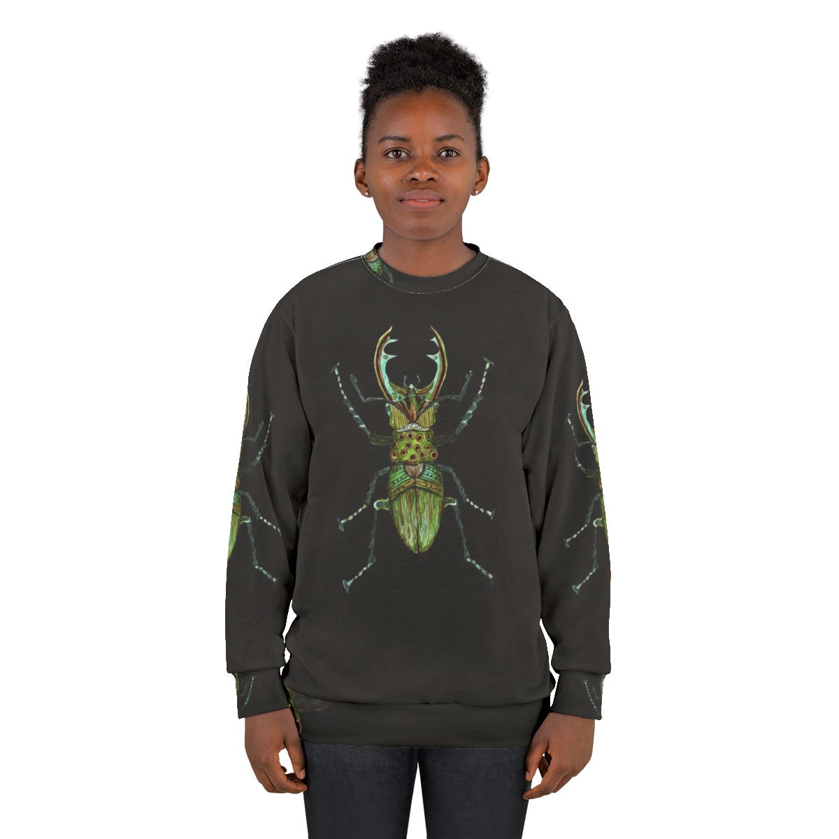 Stag Beetle Zentangle Inspired Sweatshirt - women