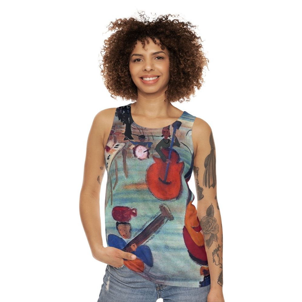 The Band's 'Big Pink' Album Cover Unisex Tank Top - women