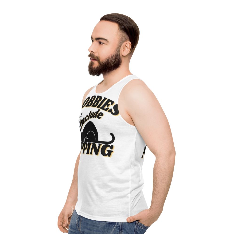 Hobbies Include Napping Funny Graphic Tank Top - men side