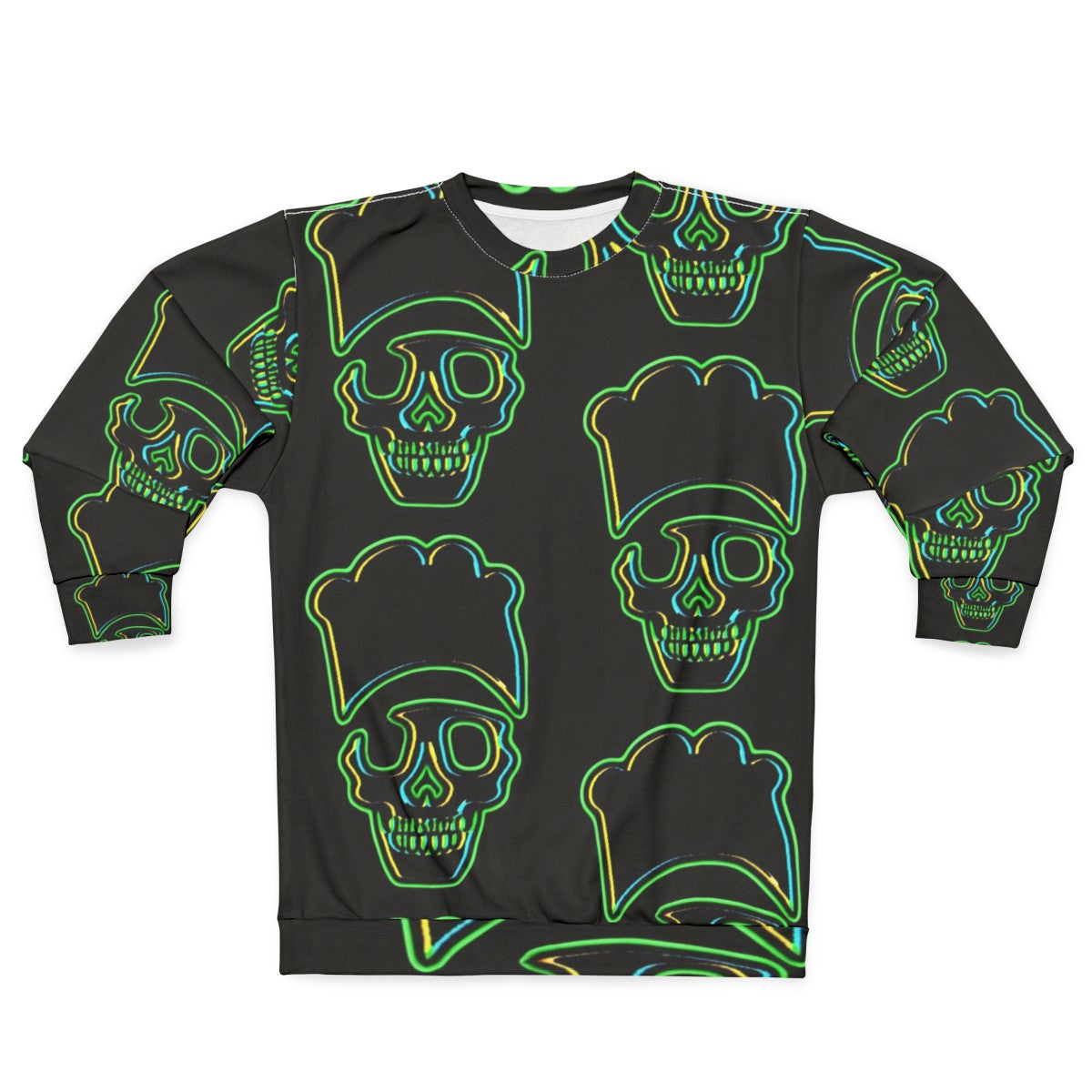 Skull Chef Green Cooking Sweatshirt