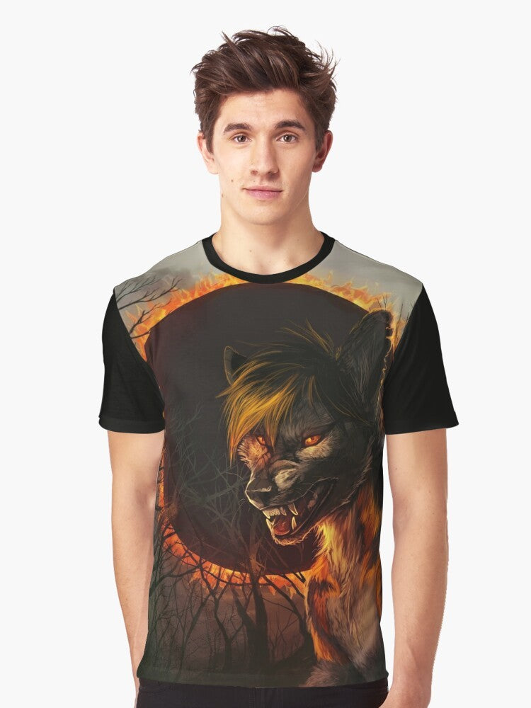 Supernatural gothic dark creepy werewolf graphic design on a t-shirt - Men