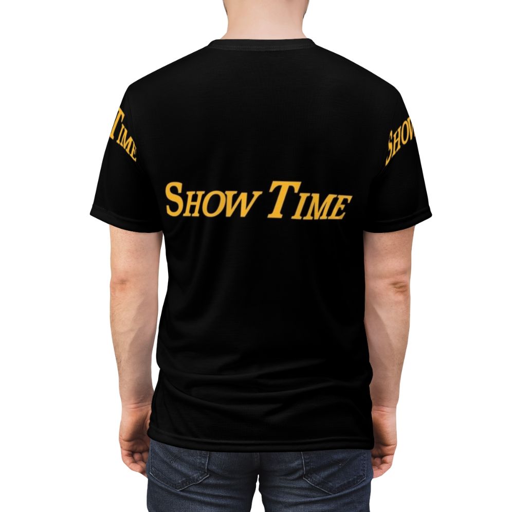 Showtime Mamba T-shirt design featuring Kobe Bryant's iconic jersey numbers and Los Angeles Lakers branding - men back