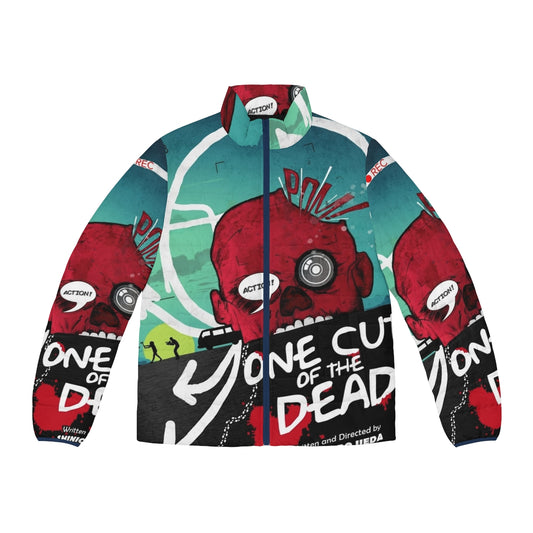 One Cut of the Dead Puffer Jacket featuring the iconic zombie parody film