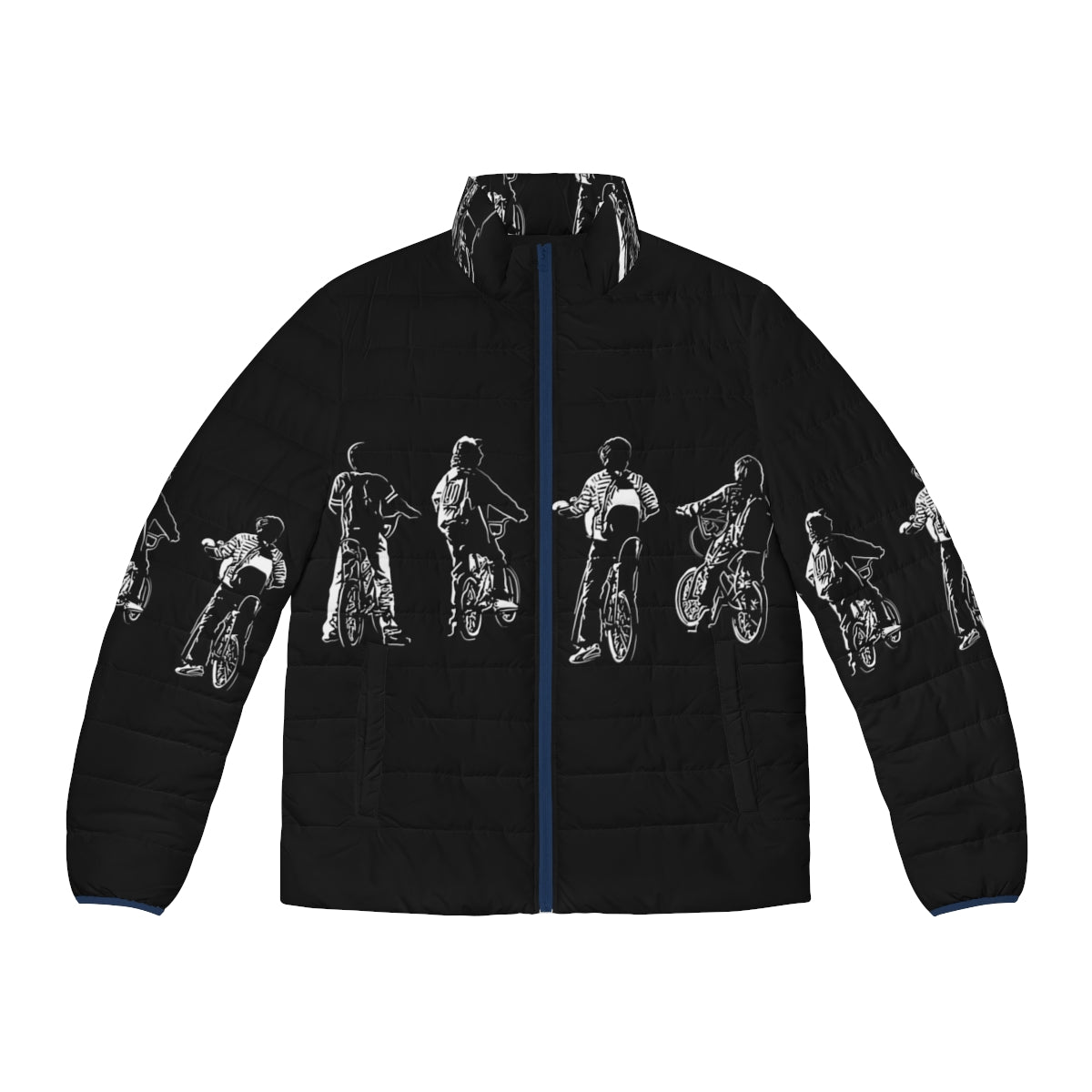 Stranger Things Bikes Retro 80s Inspired Puffer Jacket