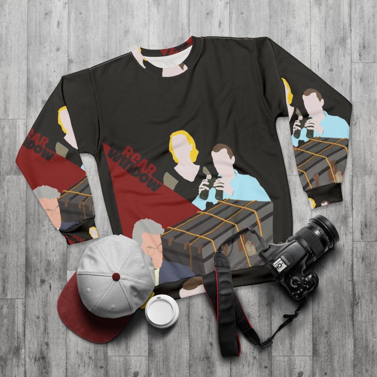 Alfred Hitchcock's Rear Window Thriller Sweatshirt - flat lay