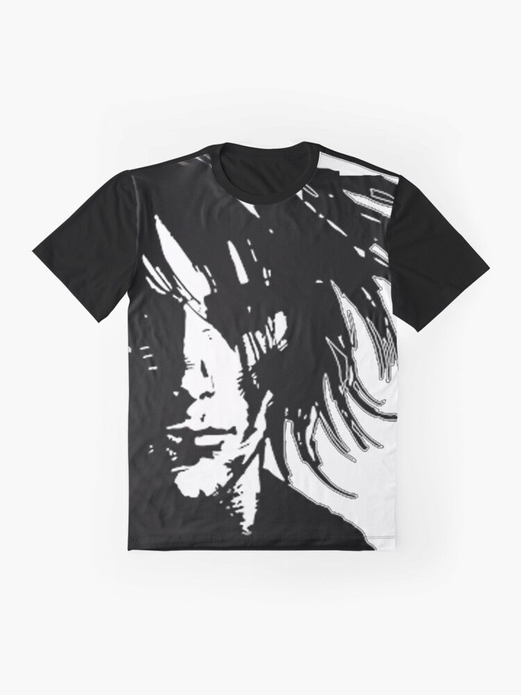 Lord of Dream Shadow Graphic T-Shirt featuring a design based on Neil Gaiman's Sandman comic book series - Flat lay