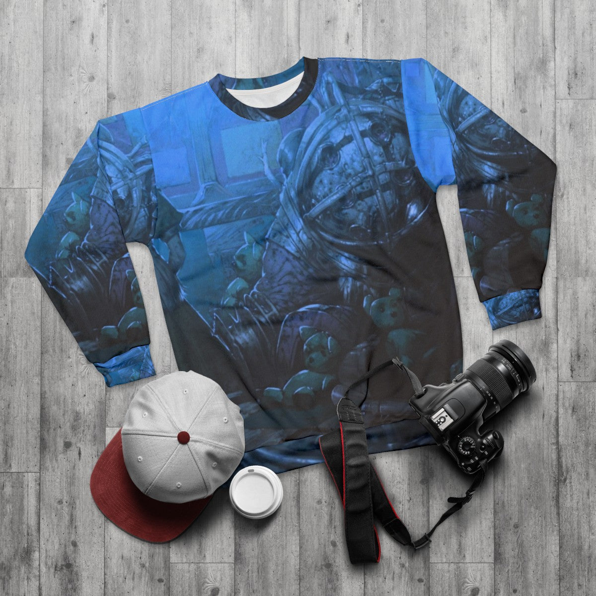 Bioshock Injured Big Daddy Sweatshirt - flat lay