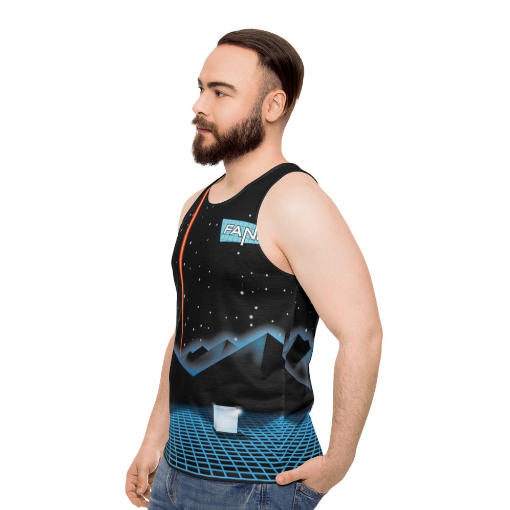 Retro 80s "Lady of Ice" unisex tank top - men side