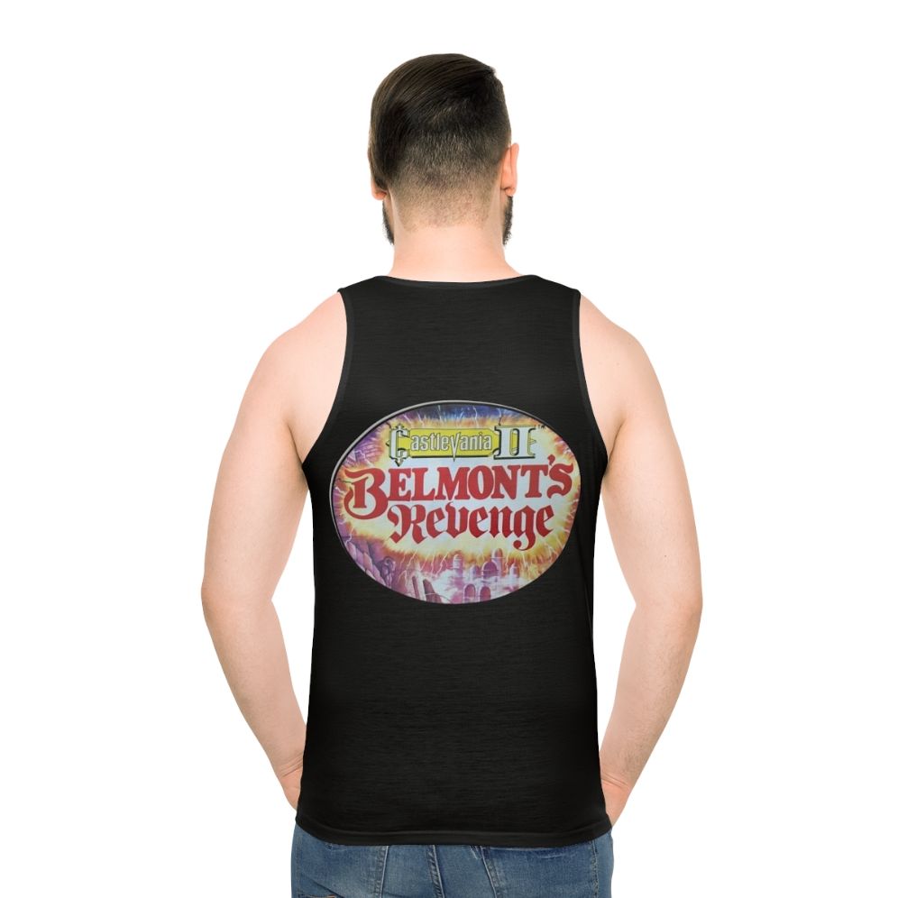 Castlevania retro gaming unisex tank top - men back