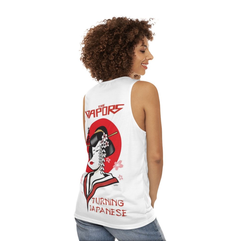 Retro 80s Turning Japanese The Vapors Unisex Tank Top - women back