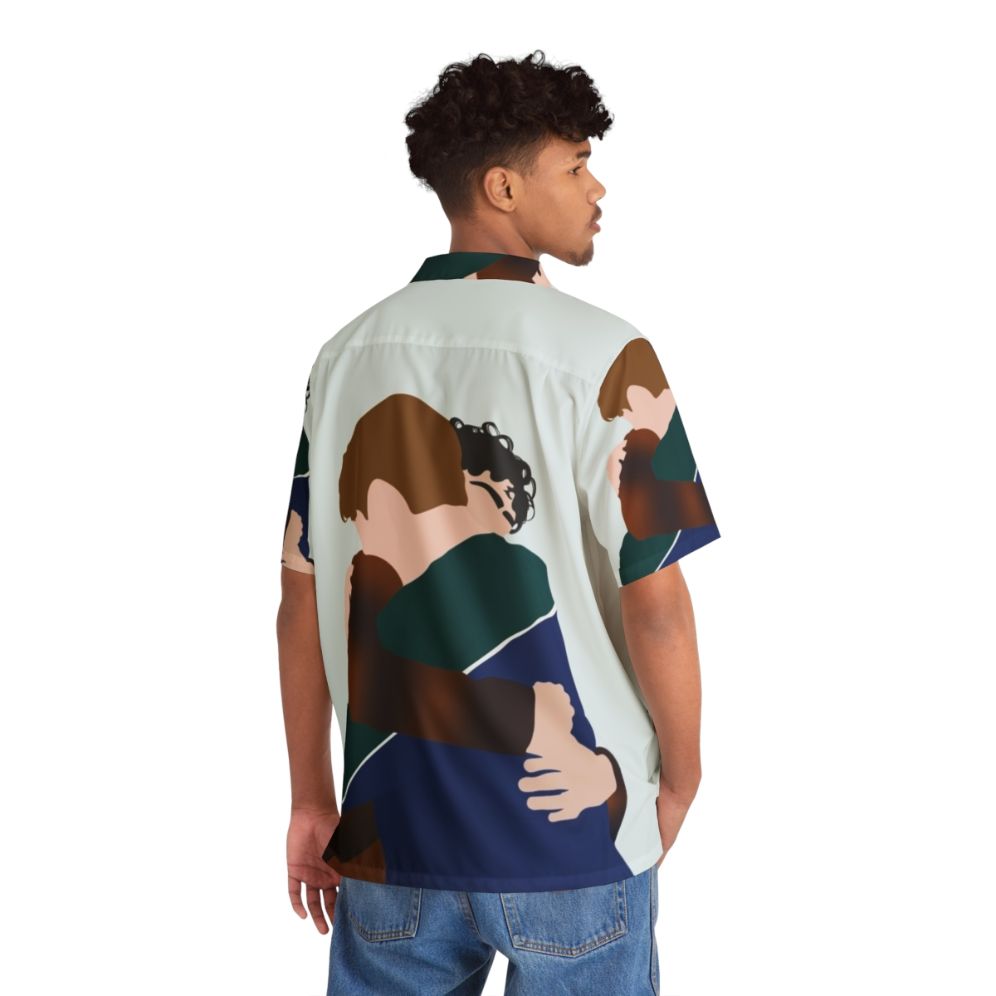 Heartstopper Nick Nelson and Charlie Spring Hug Hawaiian Shirt - People Back