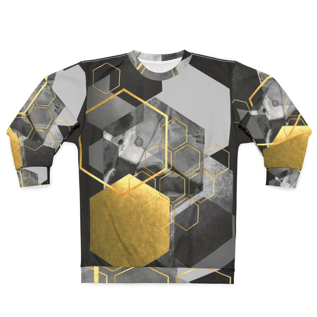 A geometric hexagonal pattern sweatshirt