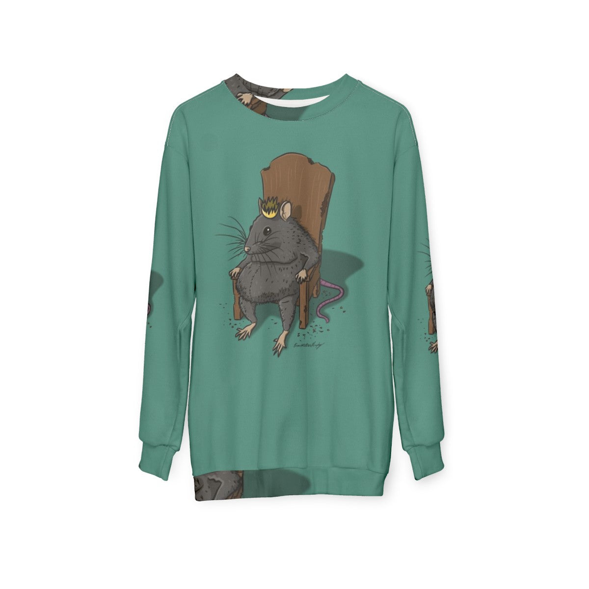 Funny and cute rat king sweatshirt - hanging