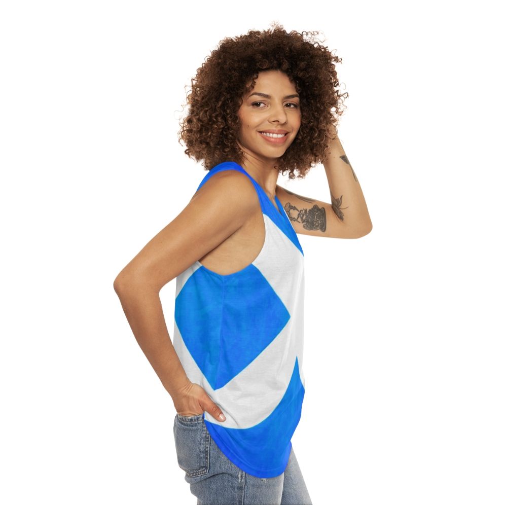 Vintage Scottish Flag Unisex Tank Top - women side