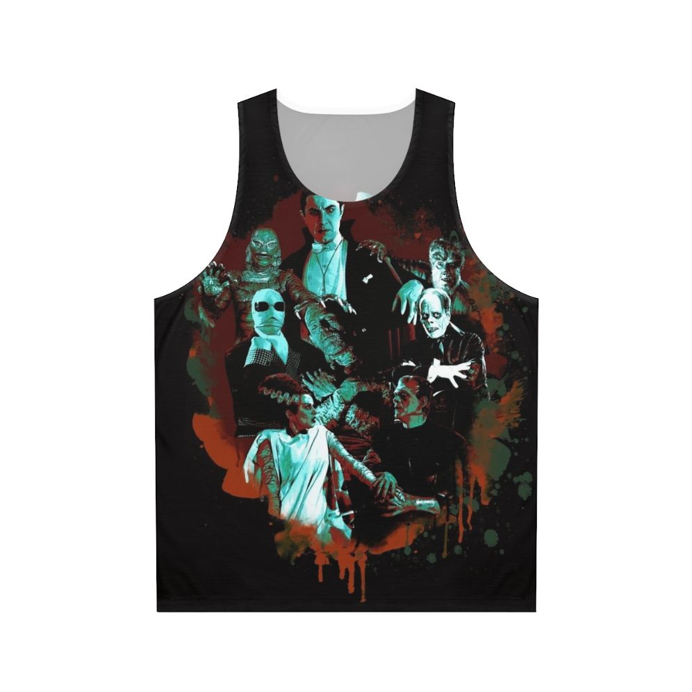 Unisex tank top featuring classic universal monsters