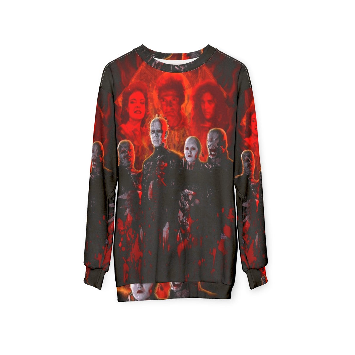 Cenobites Pinhead Horror Puzzle Box Sweatshirt - hanging