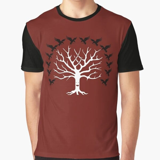 House Blackwood Game of Thrones Graphic T-Shirt featuring the Blackwood sigil and "Winter is Coming" motto