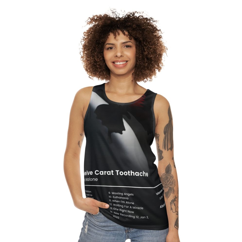 Minimalist music-inspired unisex tank top - women