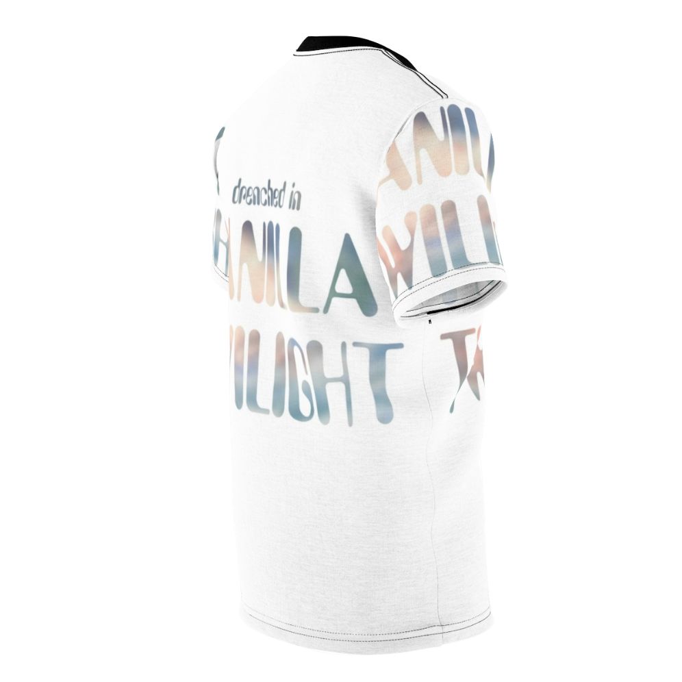 Artistic Owl City inspired t-shirt featuring the song "Vanilla Twilight" - men right