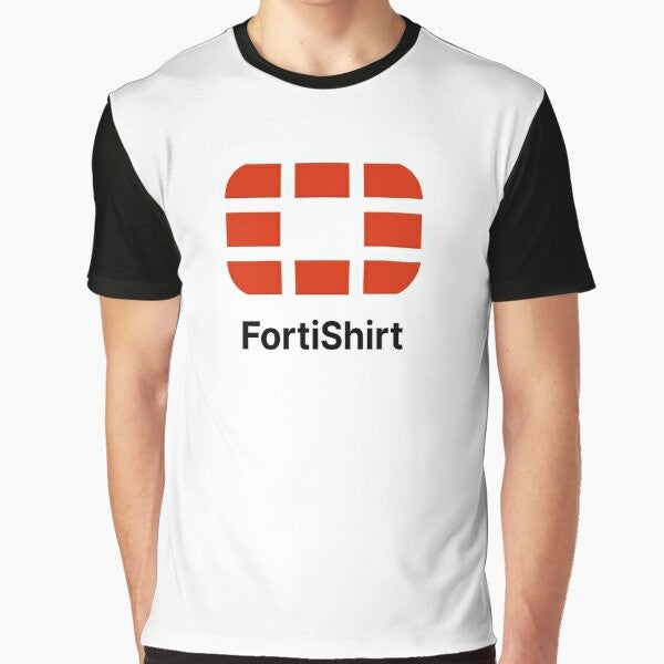 Fortinet FortiShirt Graphic T-Shirt with Cybersecurity Design