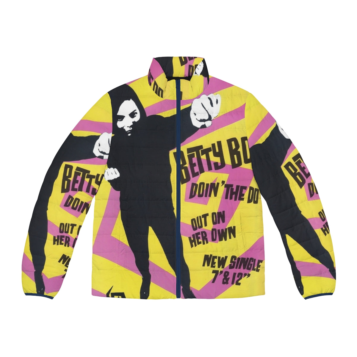 Betty Boo "Doin' The Do" 90s inspired puffer jacket with retro graphic design