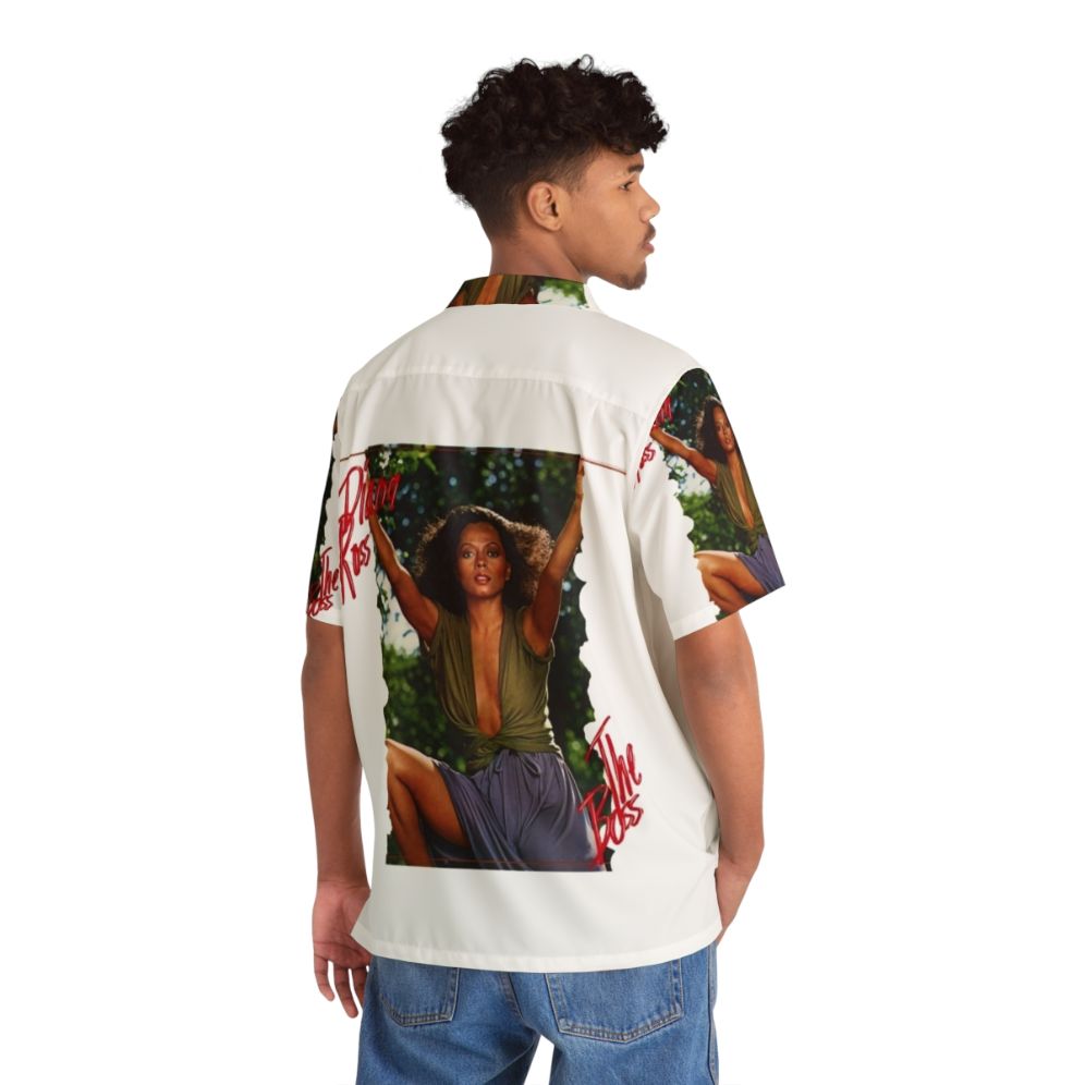 Vibrant Hawaiian shirt featuring the album cover of Diana Ross' iconic 'The Boss' album - People Back