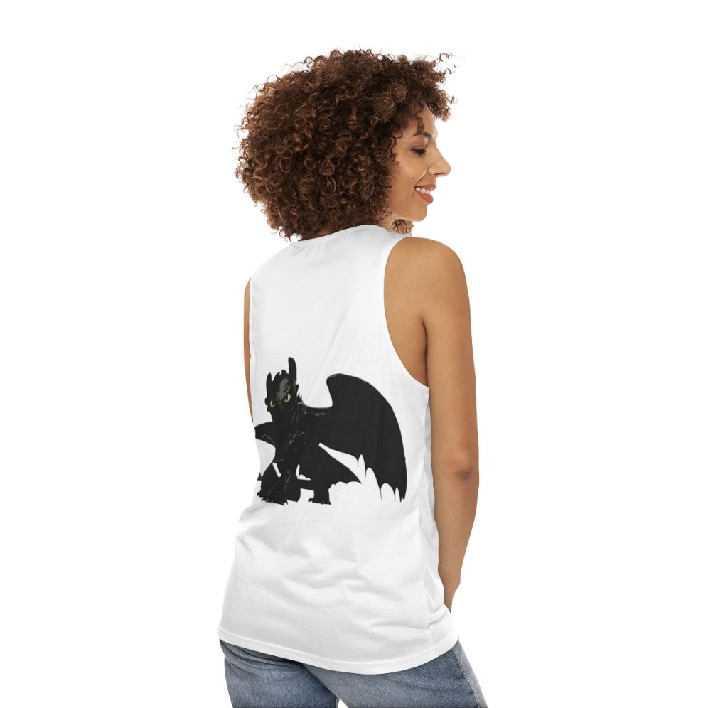 Toothless Unisex Tank Top - women back