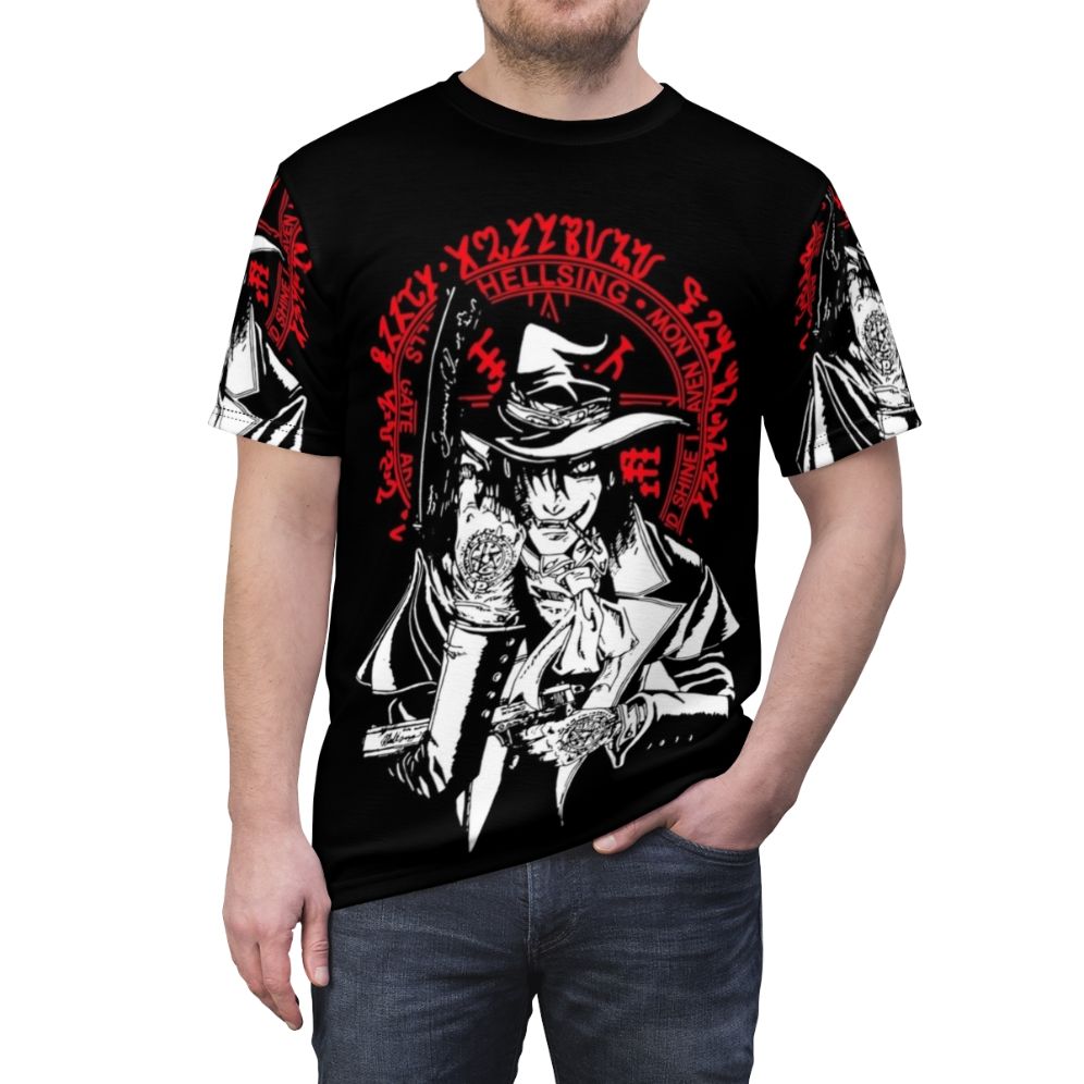 Alucard Hellsing Anime T-Shirt | Manga Inspired Vampires Tee - men front