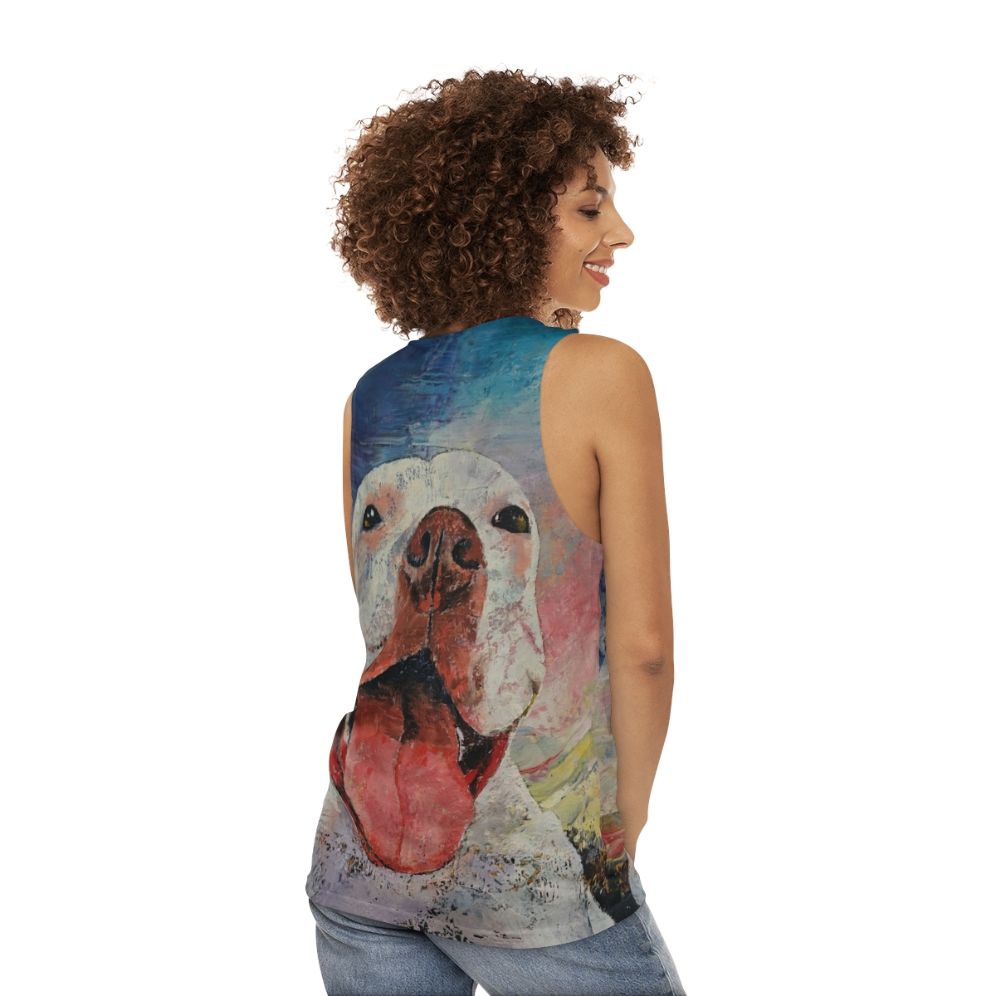 Pitbull Unisex Tank Top - women back