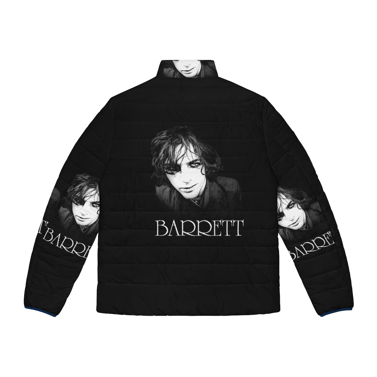 Barrett The Legend Puffer Jacket - Featuring Syd Barrett-inspired design and iconic bicycle graphics - Back