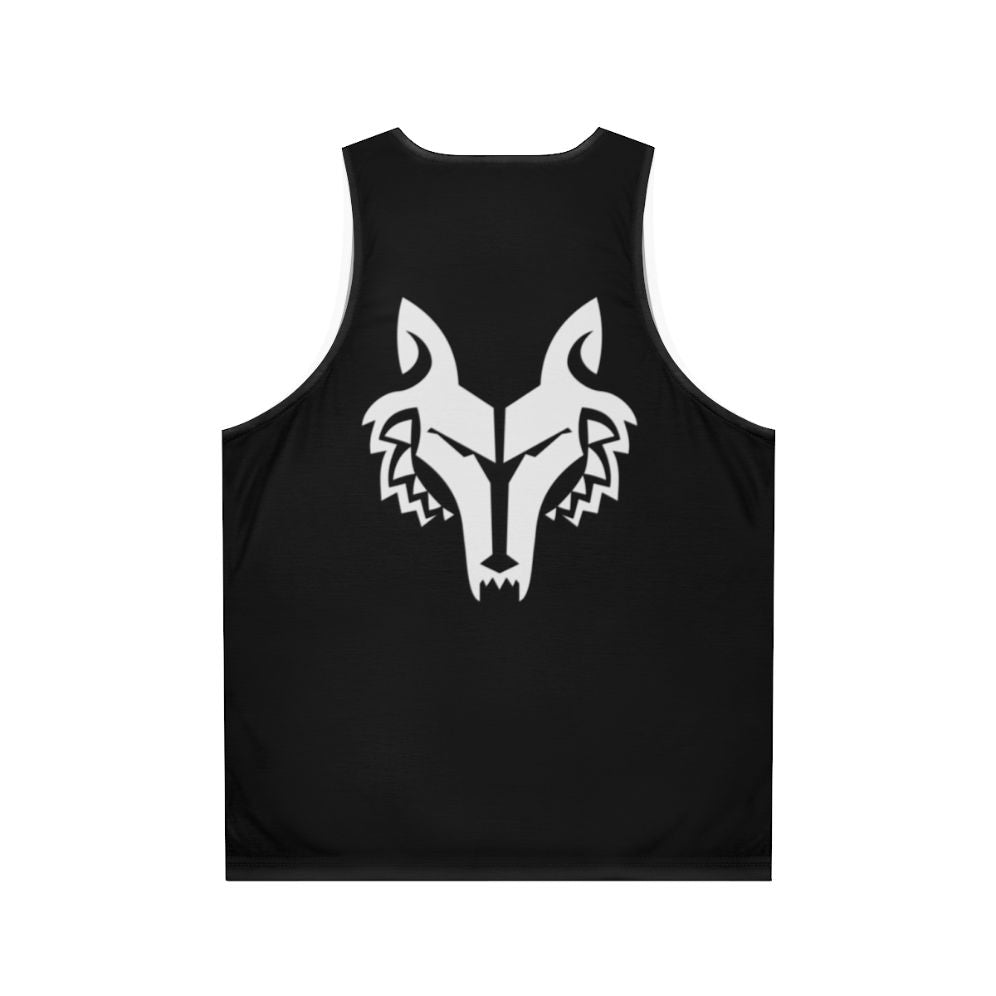 Unisex tank top featuring a wolf pack design for Warhammer 40k fans - Back