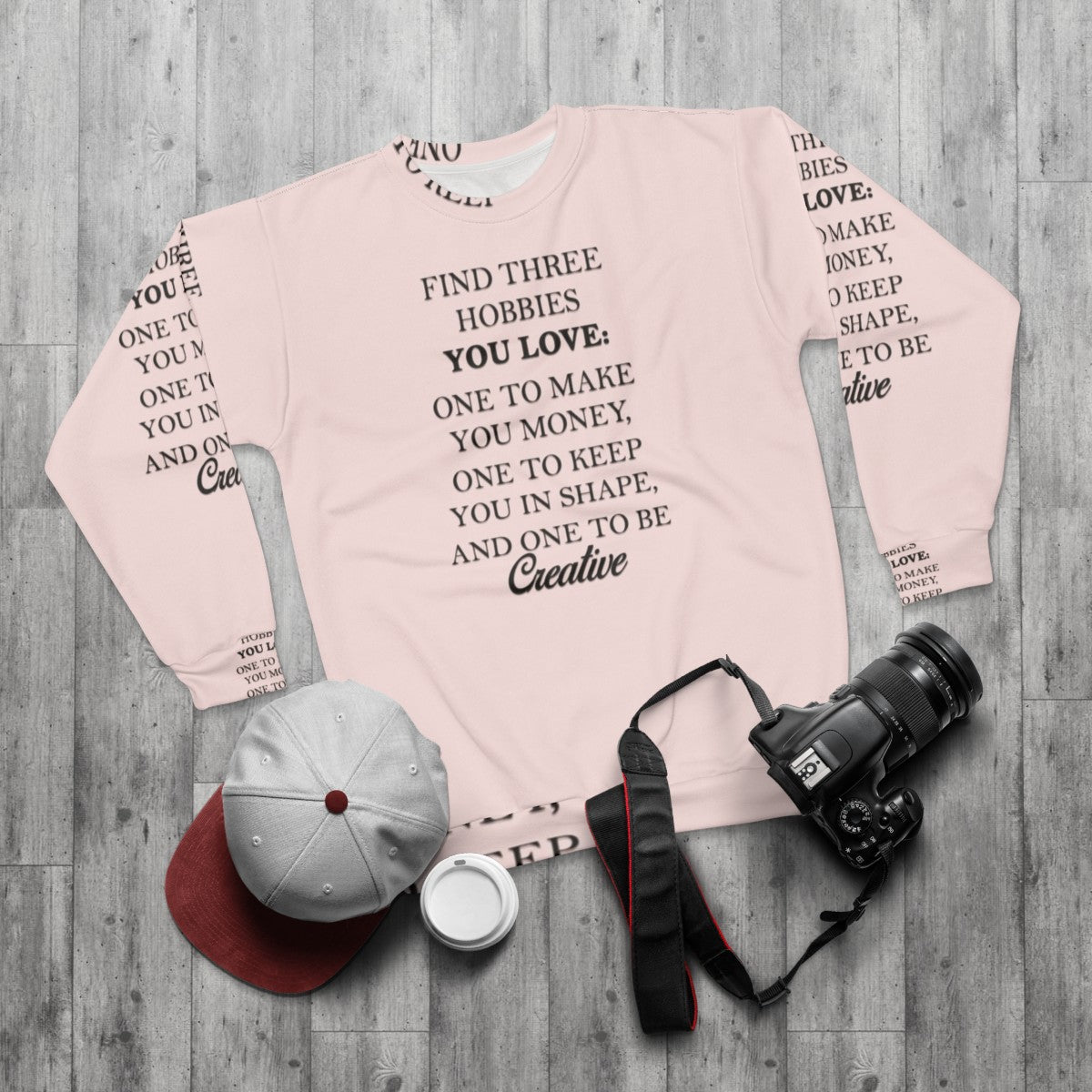 Find Free Hobbies Sweatshirt - flat lay