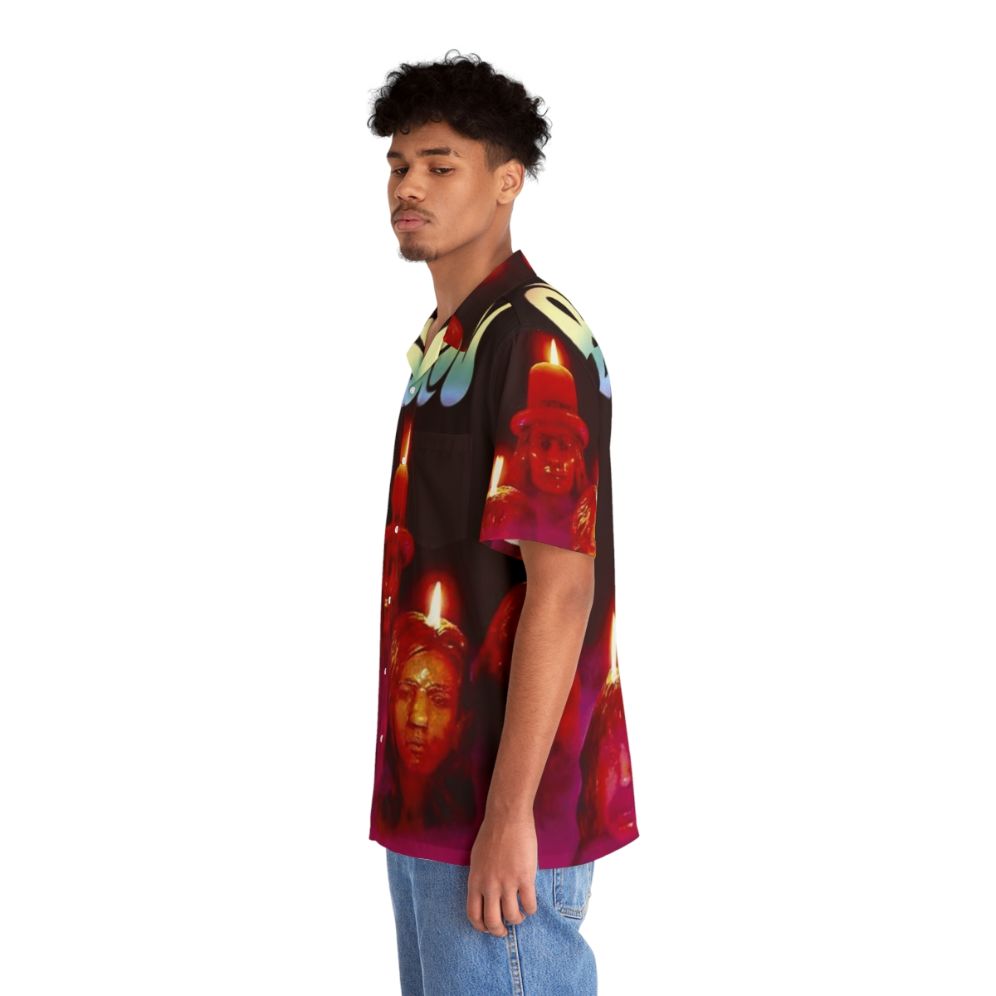 Vibrant "Burn Purple" Hawaiian Shirt with Music-Inspired Retro Style - People Left