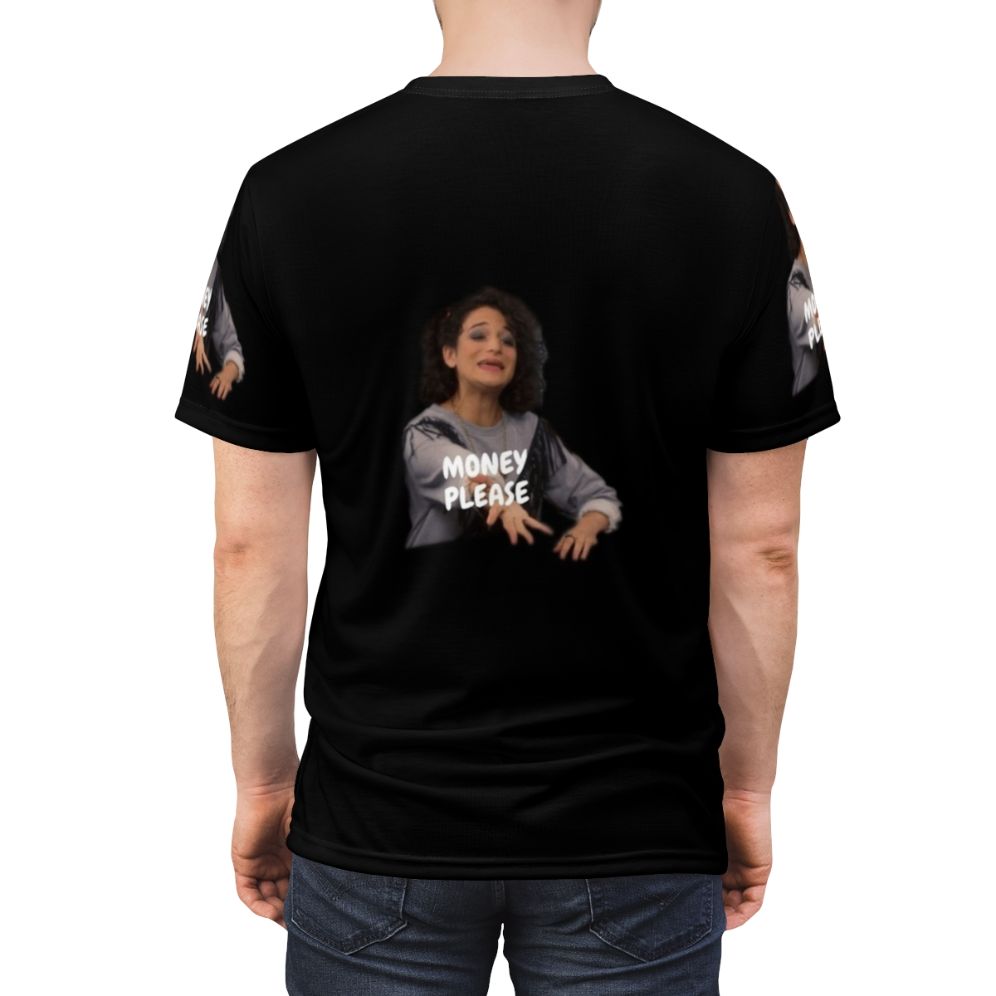 Mona Lisa Saperstein "Money Please" inspired funny t-shirt - men back