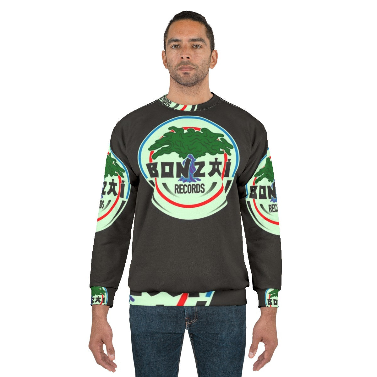 Bonzai Records 90s Hardcore Techno Rave DJ Sweatshirt - men