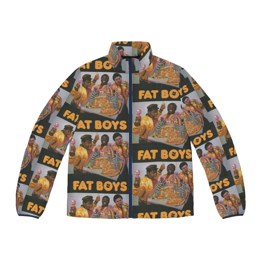 Fat Boys Puffer Jacket with Rapper, Hip Hop, and Deejay Graphic