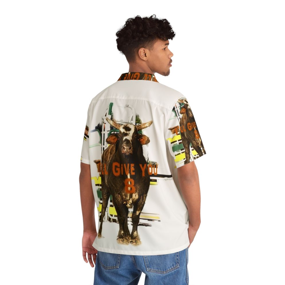 Bull rider rodeo Hawaiian shirt with graphic designs and quotes - People Back